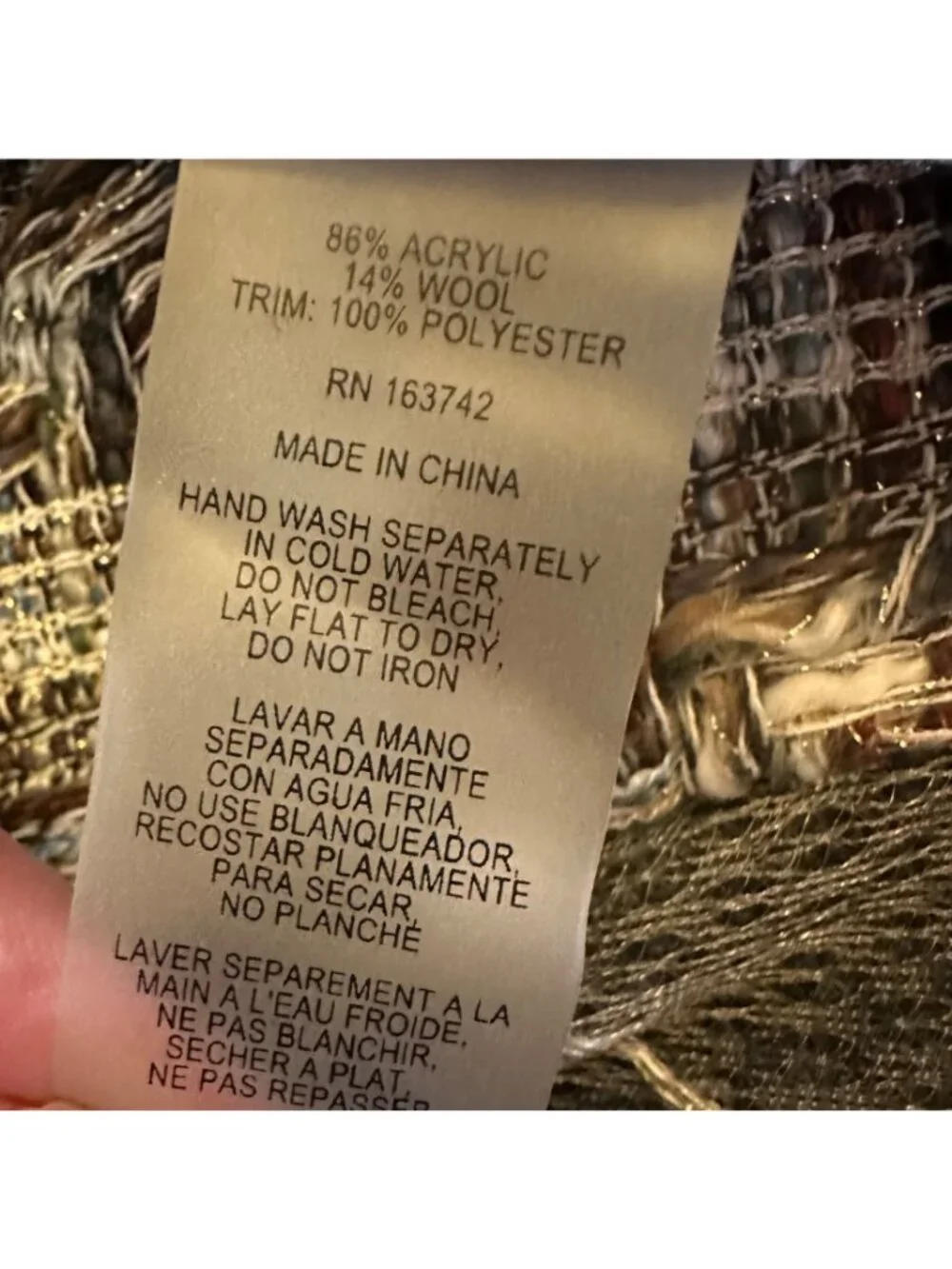 Sioni Womens Floral Knit Jacket S